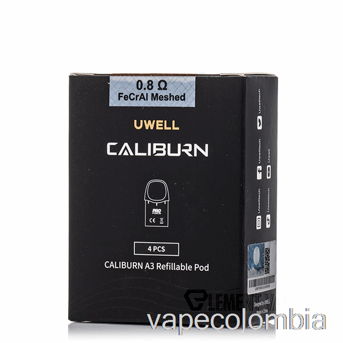 Vape Recargable Uwell Caliburn A3 Cápsulas De Repuesto 0.8ohm A3 Cápsulas De Malla Fecral